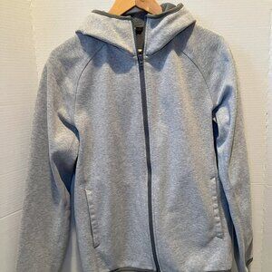 Uniqlo Performance Grey Athletic Jacket Warm Size Mens Small Hooded Zip Up